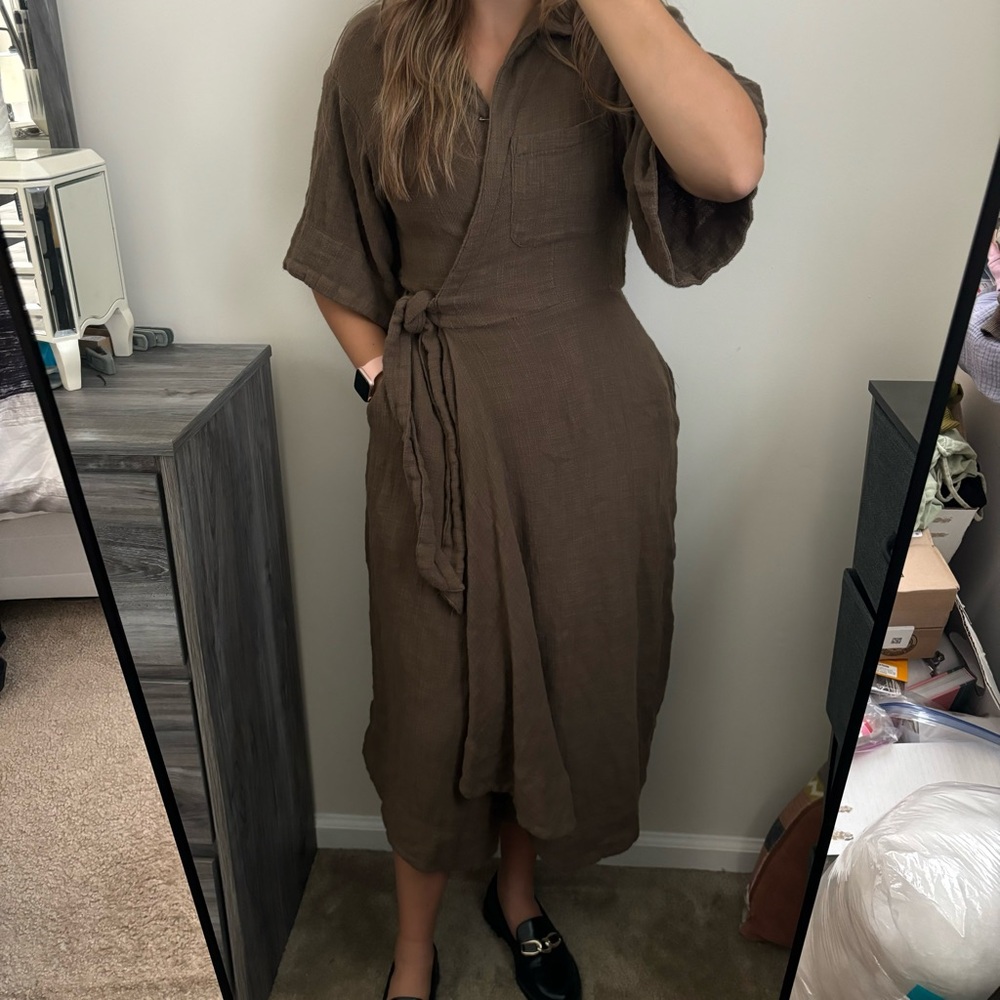 Free people wrap midi dress